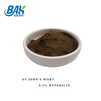 0.3% হাইপেরিসিন সেন্ট জনস ওয়ার্ট ব্রাউন পাউডার 100％ পাস 80 মেশ