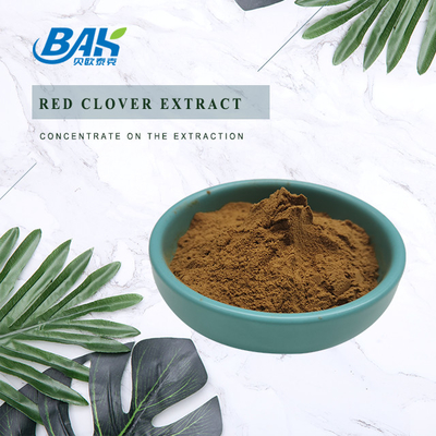 Isoflavones মহিলাদের স্বাস্থ্য সম্পূরক লাল ক্লোভার নির্যাস গাঢ় বাদামী রঙ