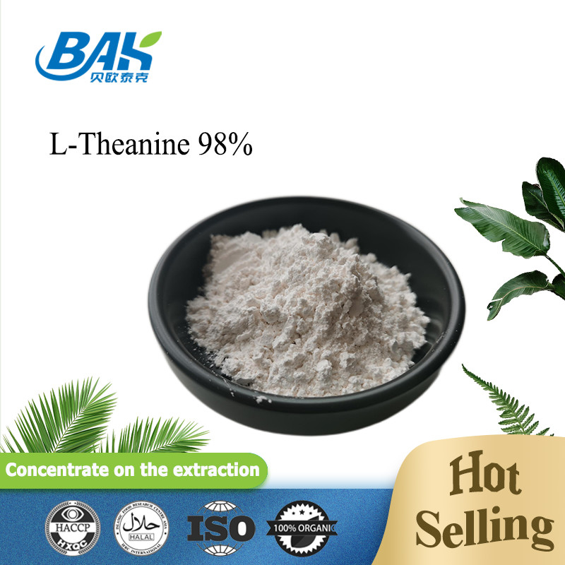 3081-61-6 গ্রিন টি এক্সট্র্যাক্ট পাউডার থেনাইন 98% স্বাস্থ্যকর খাবারের জন্য প্রাকৃতিক ভেষজ নির্যাস